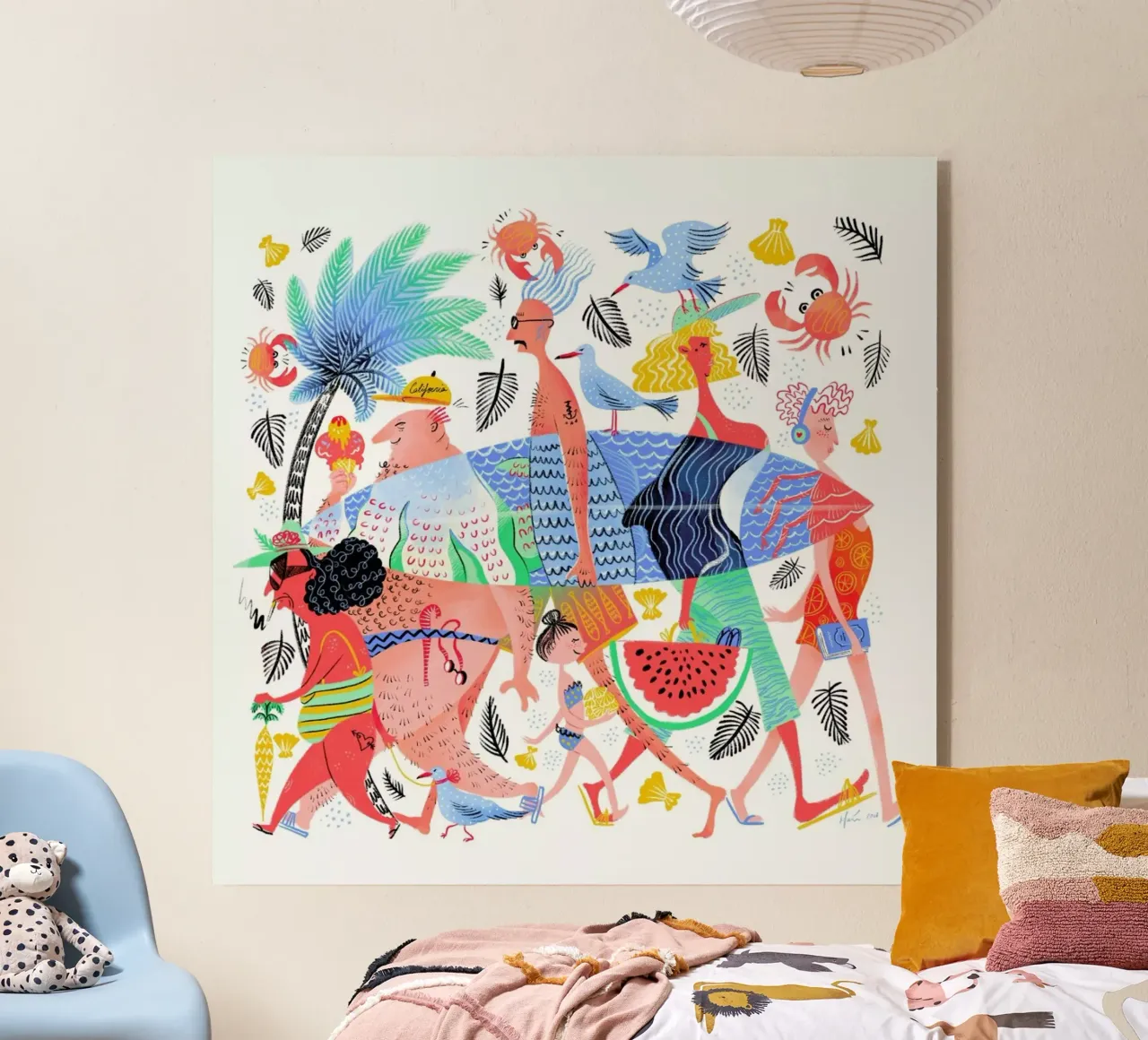 Summer Creatures acryl van Moira Scicluna Zahra