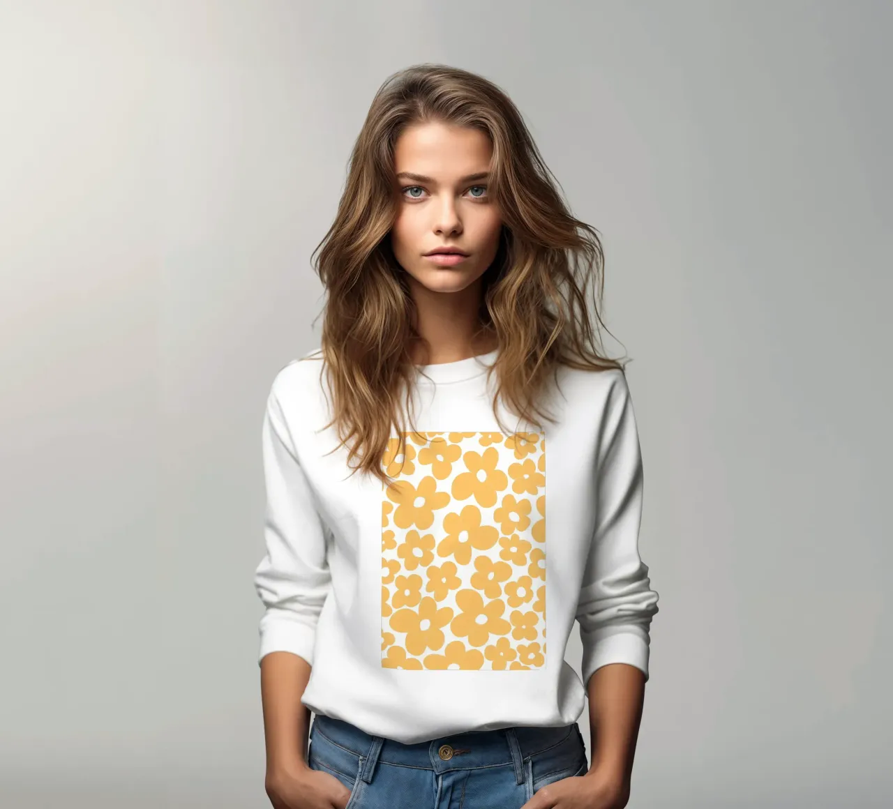 Retro Blumen 1 Sweatshirt von diedrich