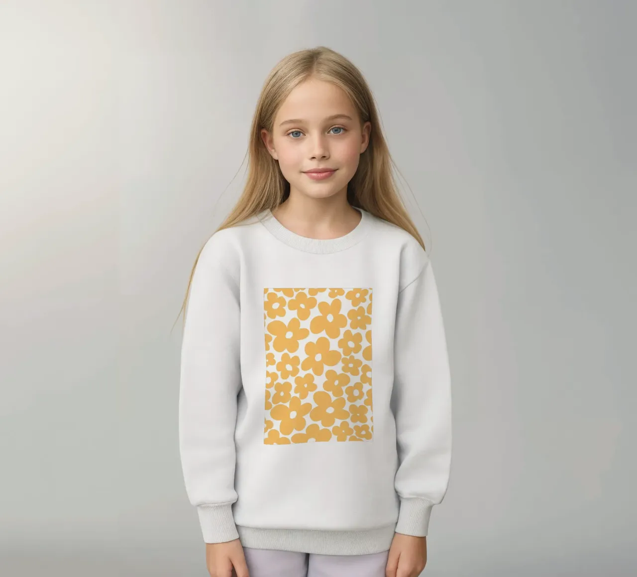 Retro Flowers 1 kids sweatshirt by diedrich