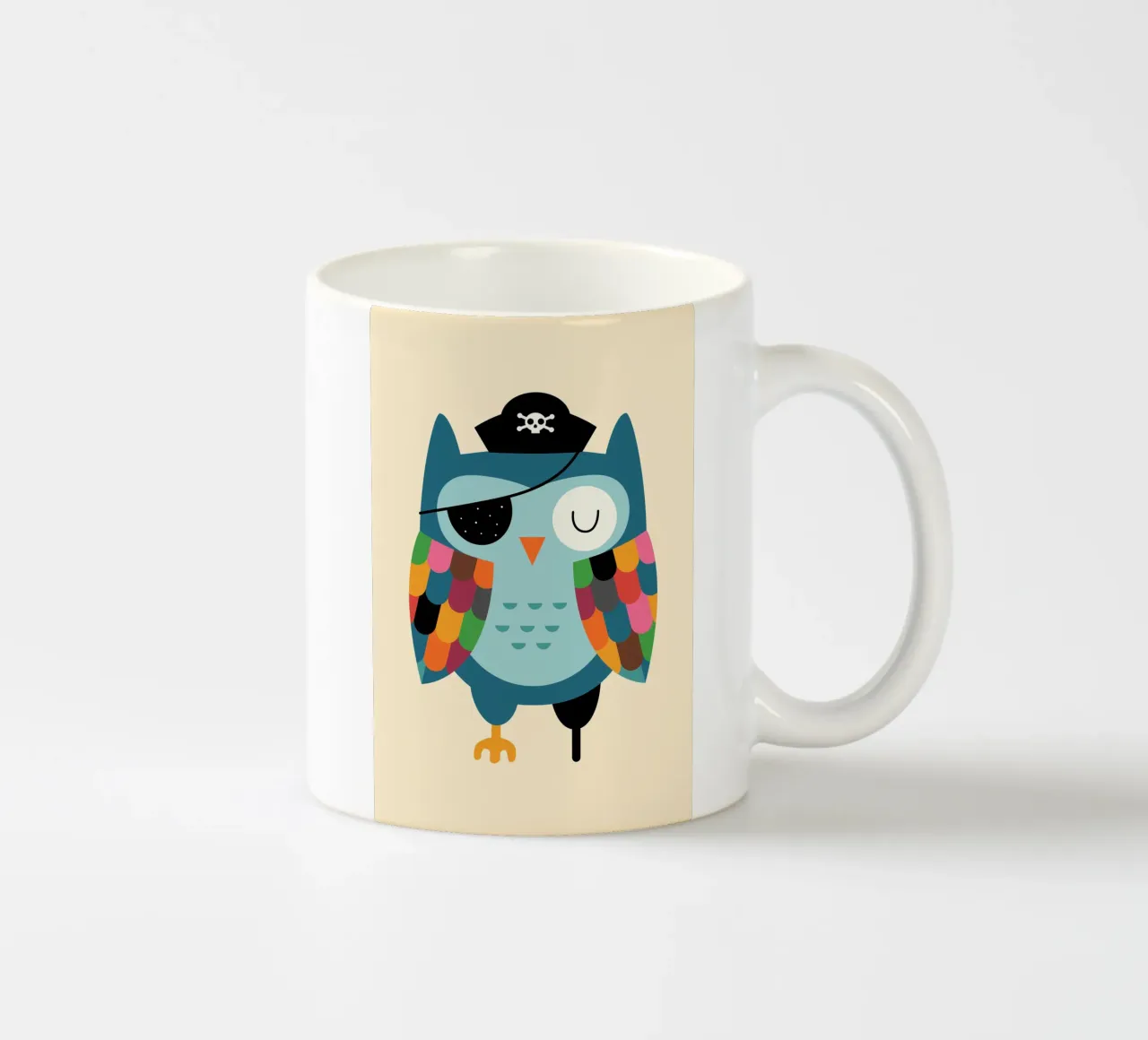 Captain Whooo ceramic mug by Andy Westface