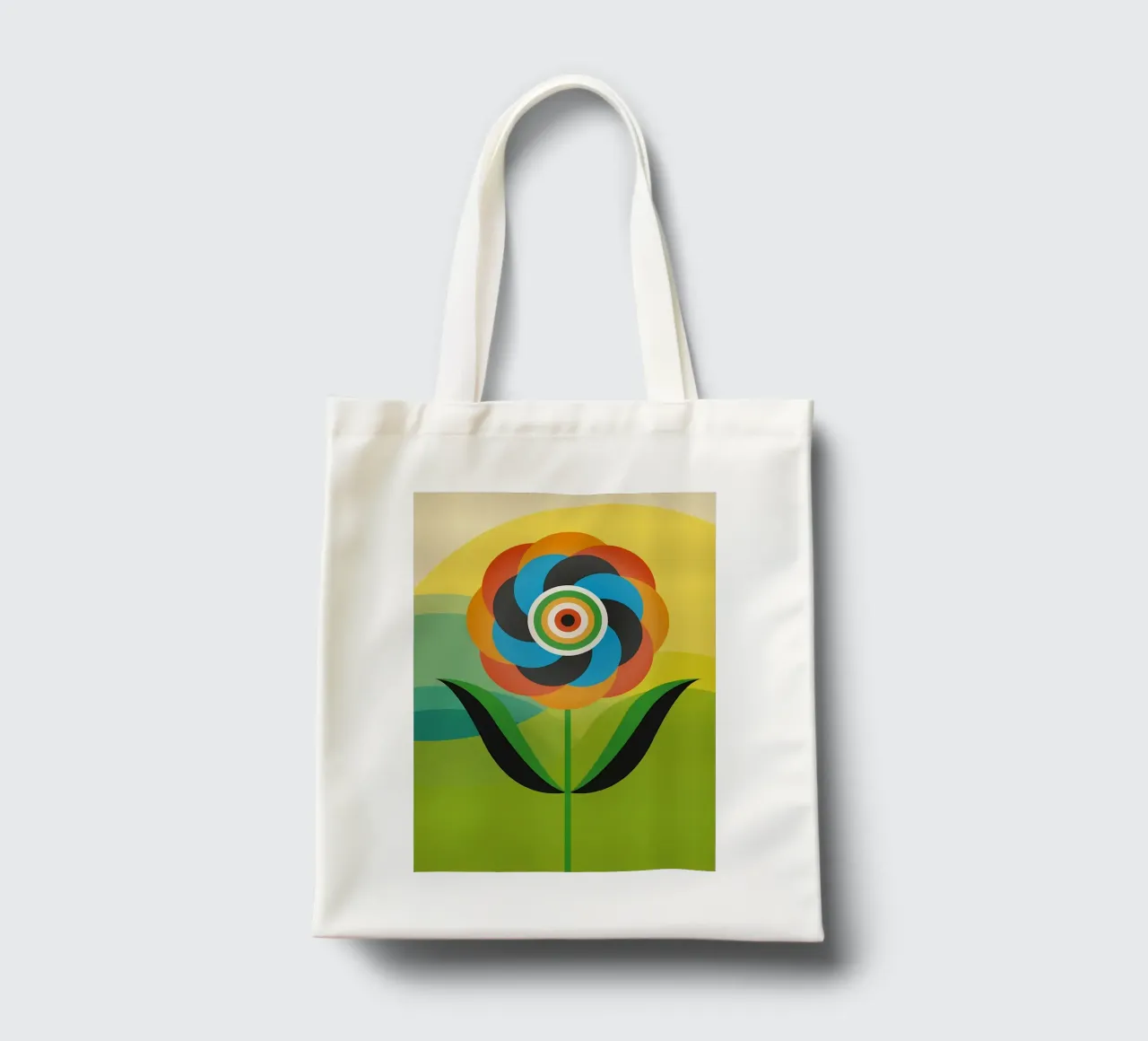 Grande fiore retrò borsa in juta da diedrich