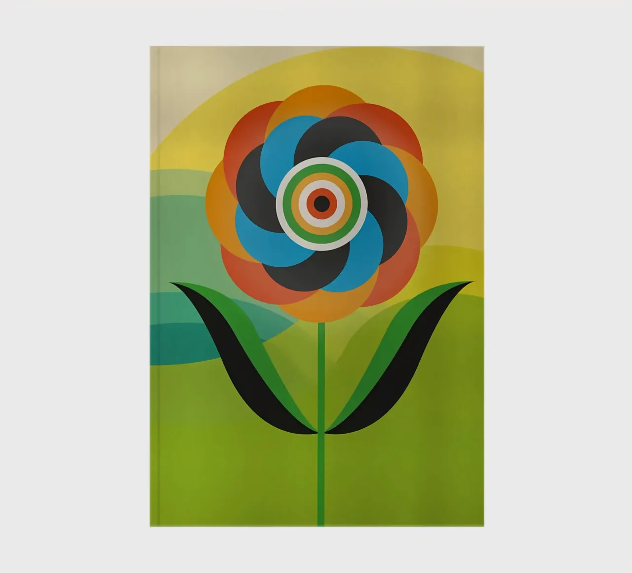 Big Retro Flower notebook by diedrich
