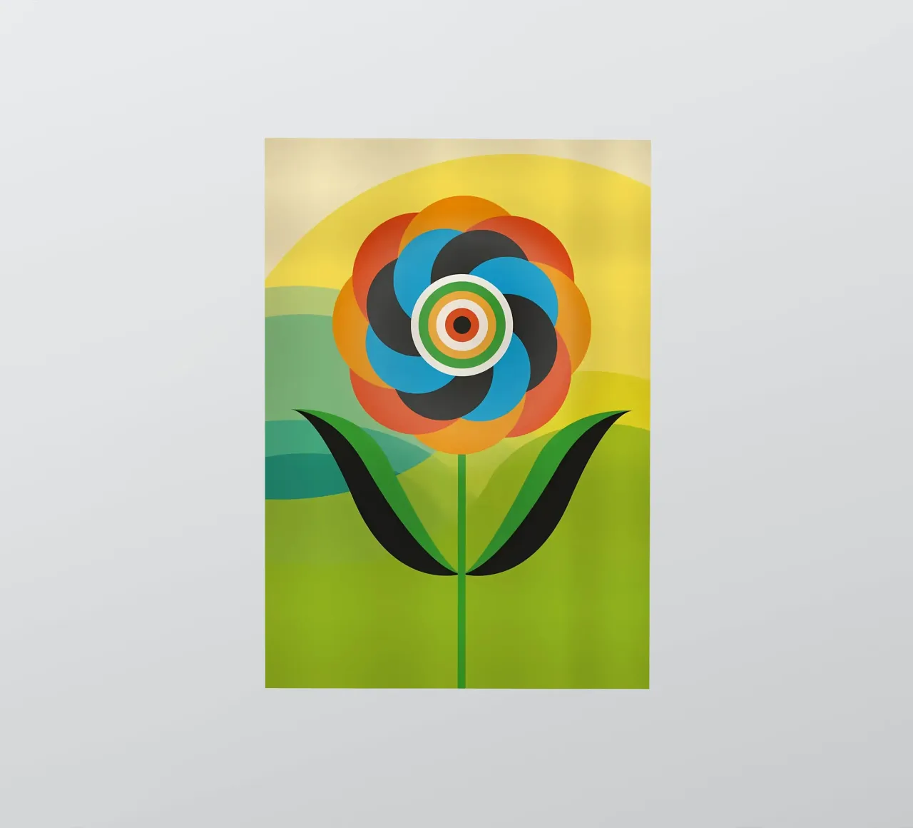Grande fiore retrò adesivo da diedrich