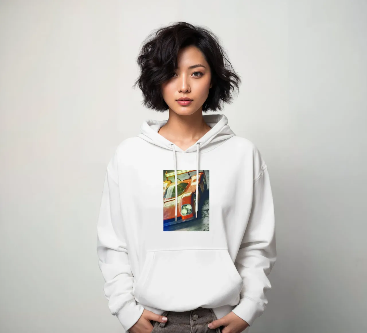 Auto da corsa rossa felpa con cappuccio da CAR EDITION