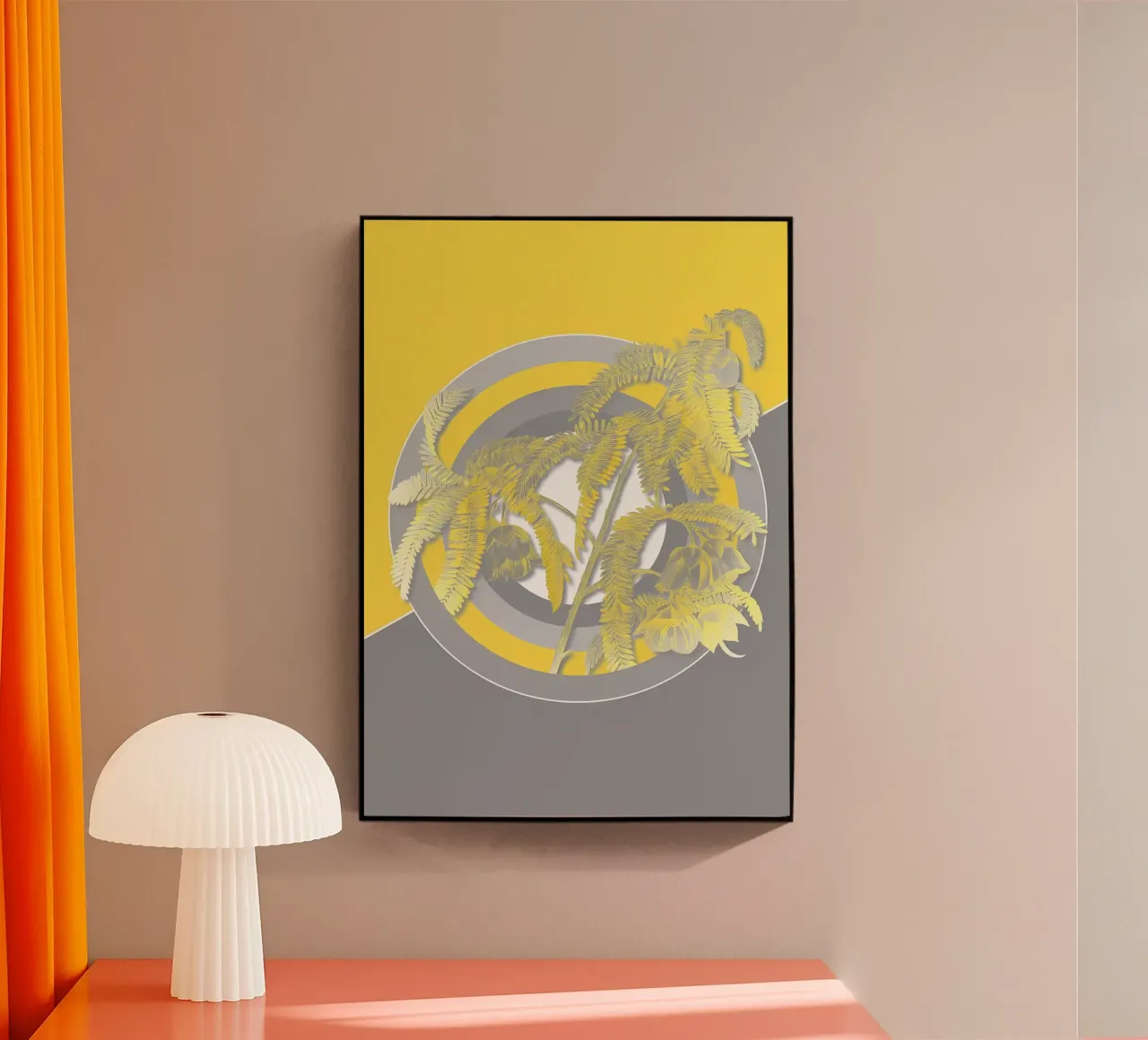 Ultimo fiore grigio retrò plexiglass da diedrich