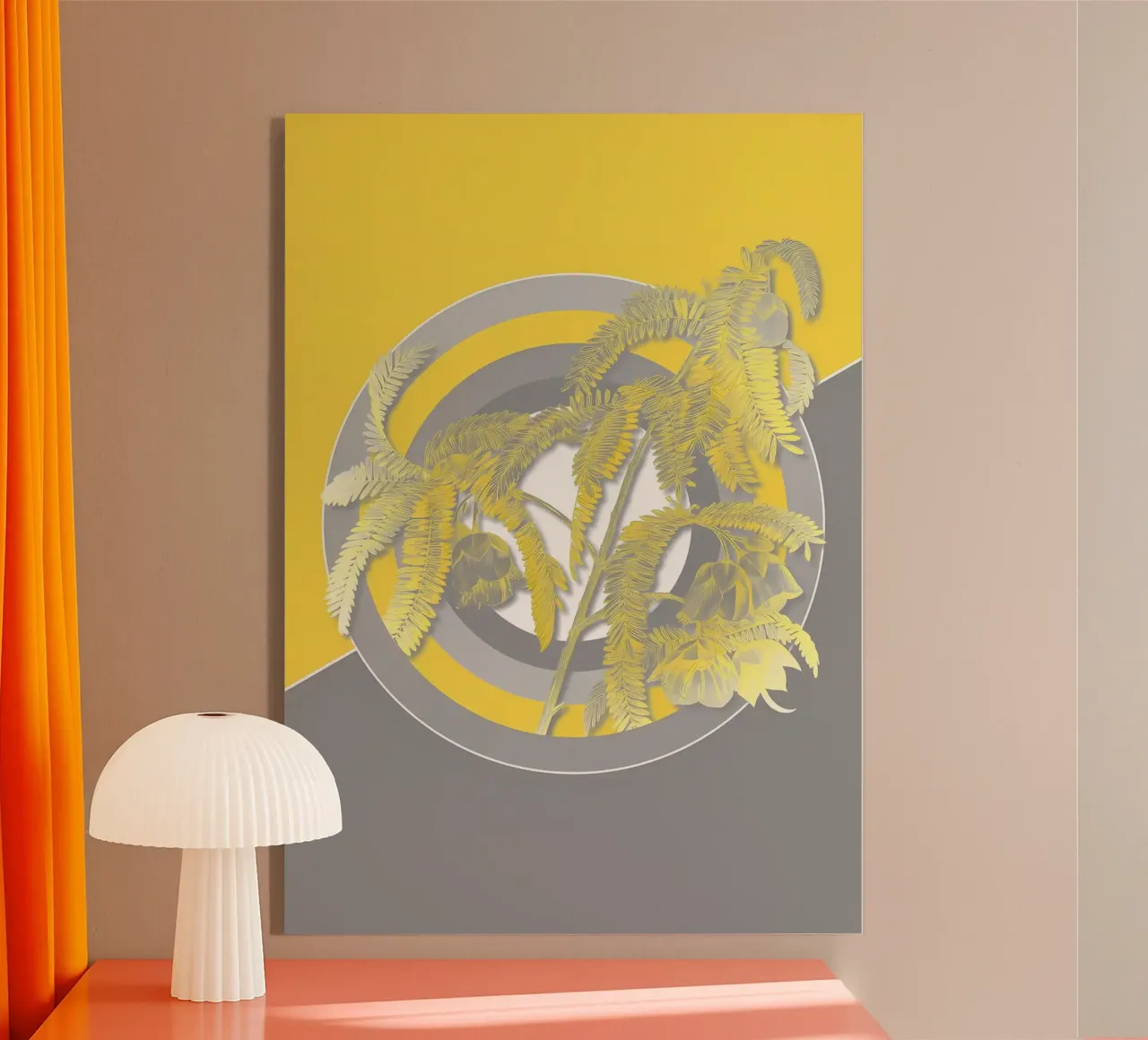 Ultimo fiore grigio retrò plexiglass da diedrich