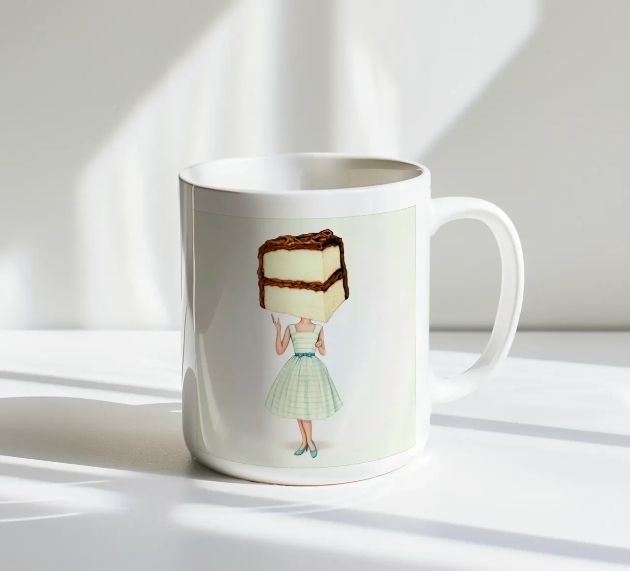Cake Heads Chocolate tazza in ceramica da Kelly Gilleran