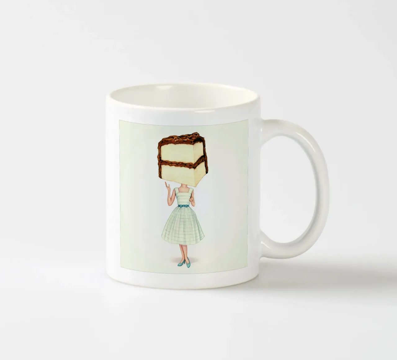 Cake Heads Chocolate tazza in ceramica da Kelly Gilleran