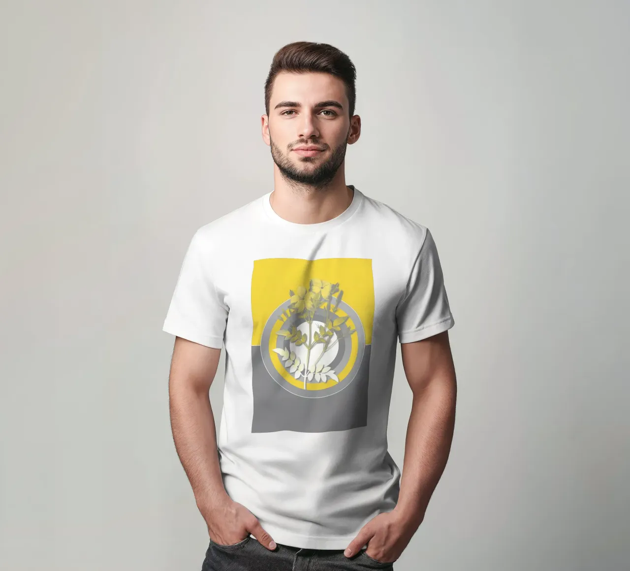Ultimo fiore grigio retrò t-shirt da diedrich