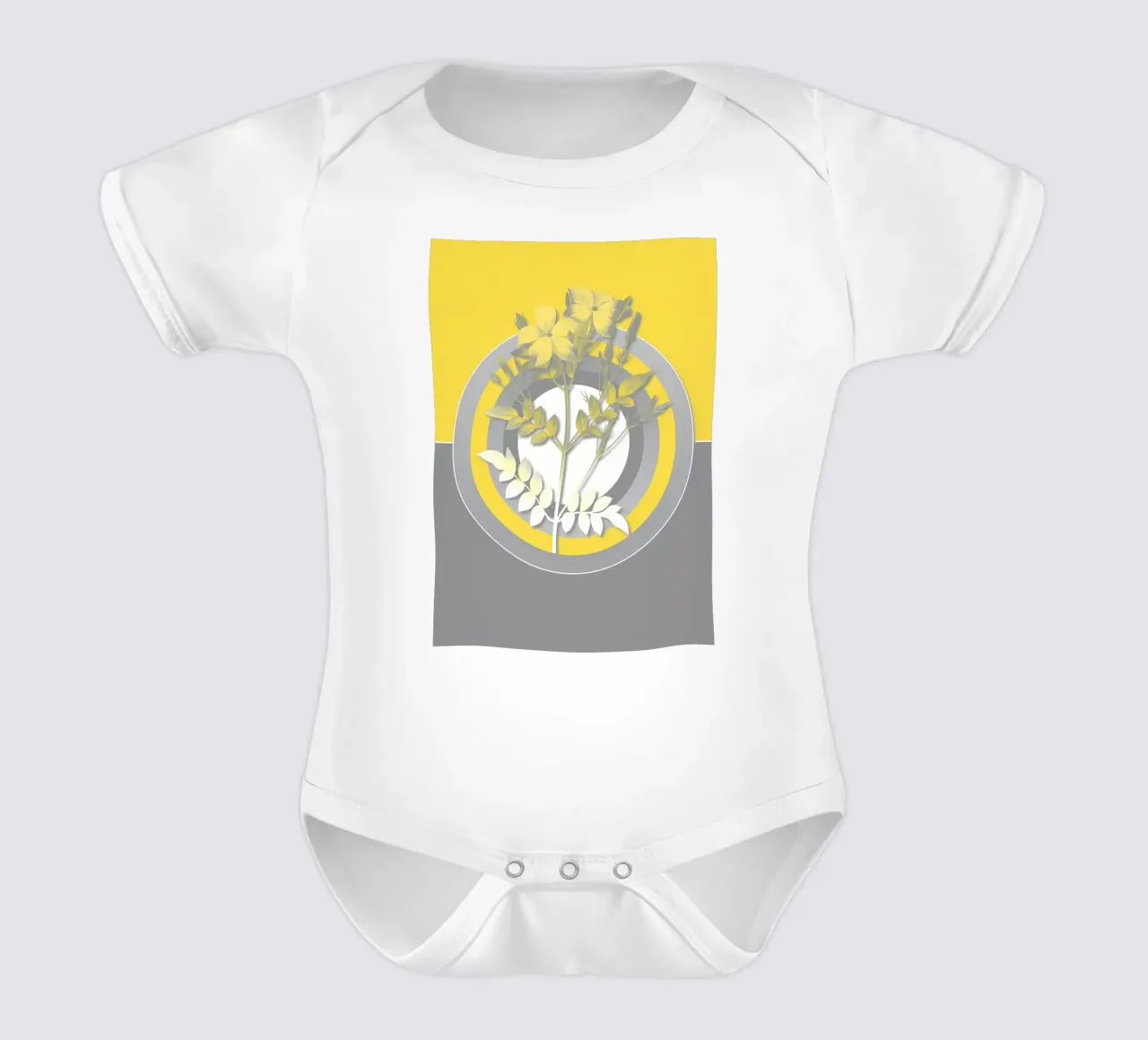 Ultimo fiore grigio retrò body neonato maniche corte da diedrich