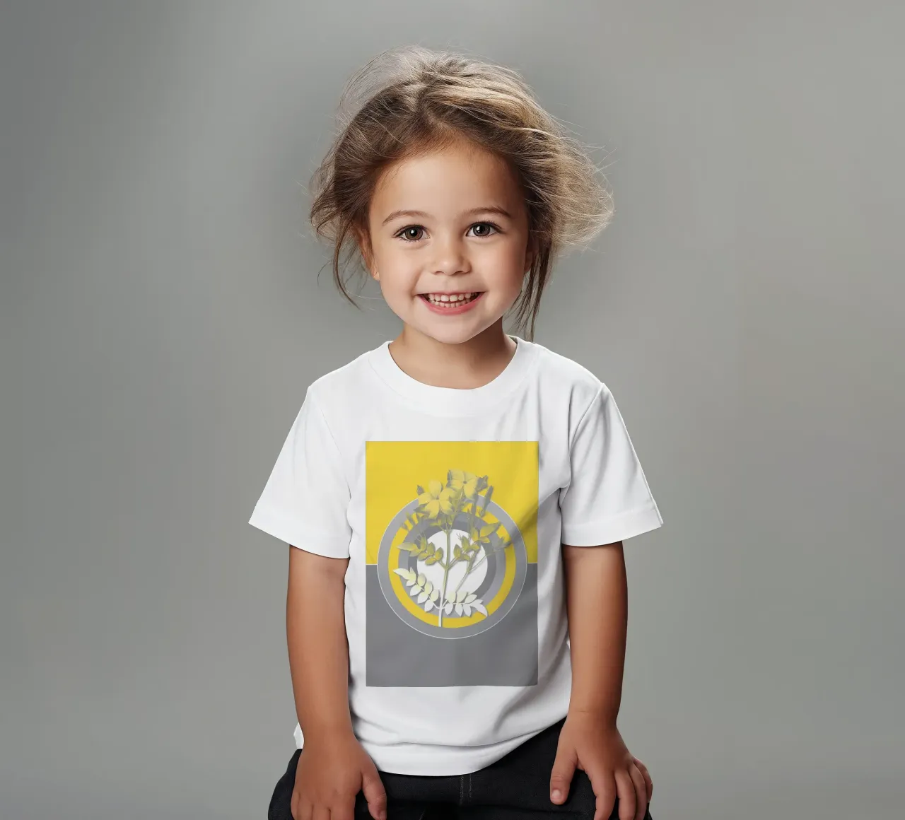 Ultimo fiore grigio retrò t-shirt bambini da diedrich