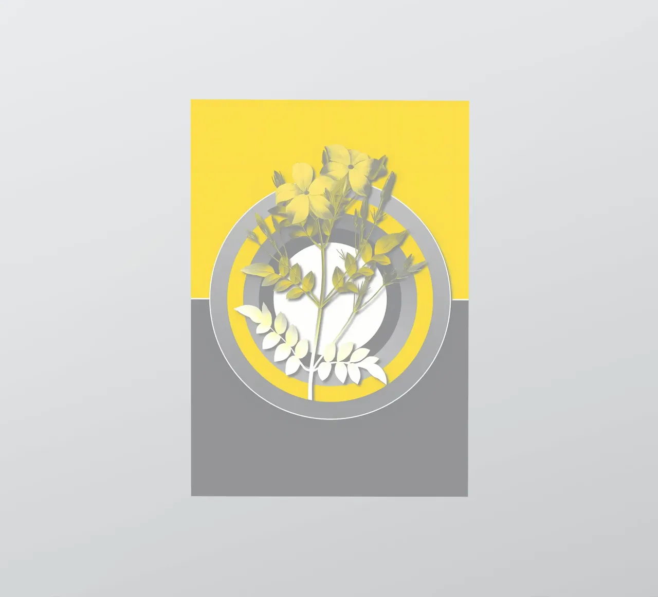 Ultieme grijze retro bloem sticker van diedrich