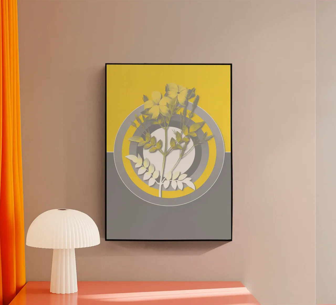 Ultimo fiore grigio retrò plexiglass da diedrich