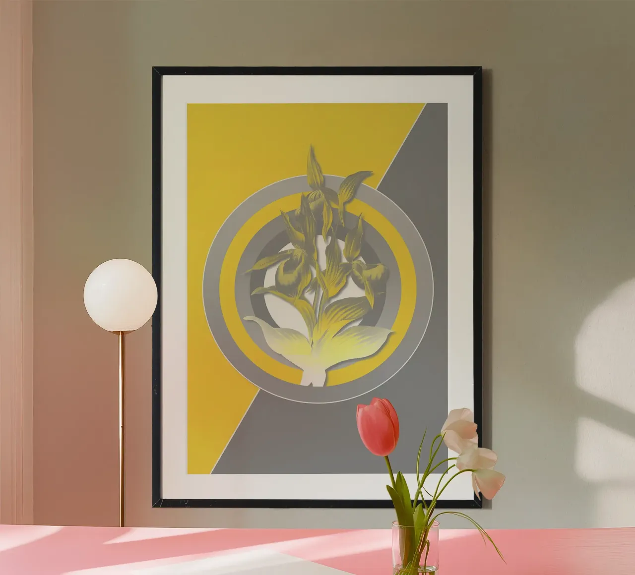 Ultimate Gray Retro Flower hahnemühle by diedrich