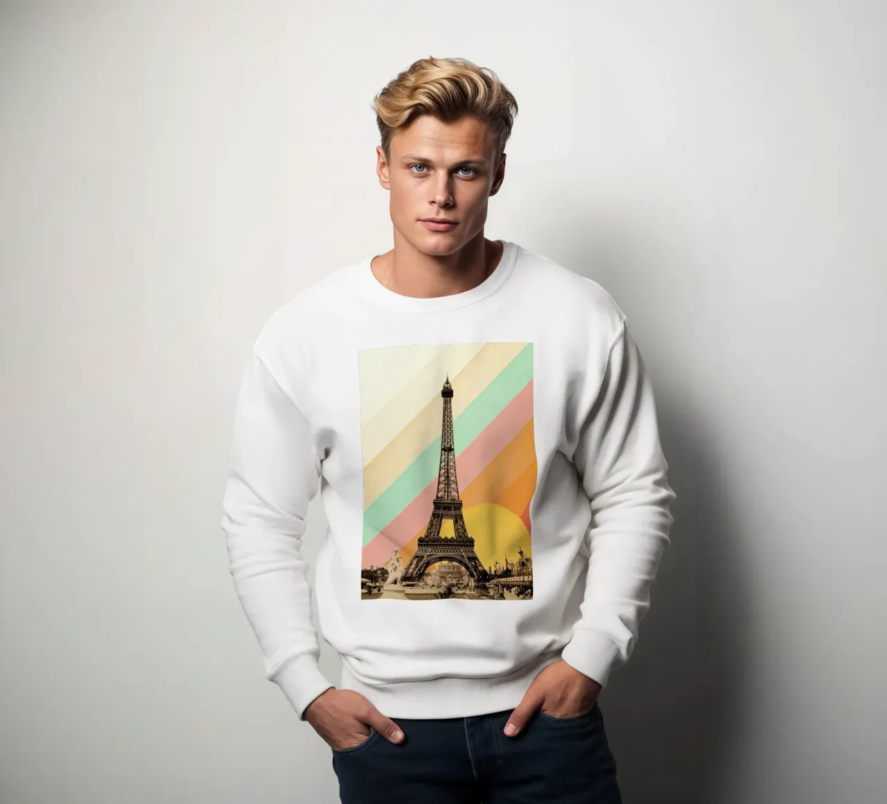 Eiffel Tower Rainbow felpa da Florent Bodart