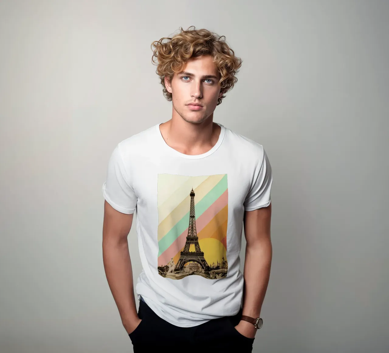 Eiffel Tower Rainbow t-shirt da Florent Bodart