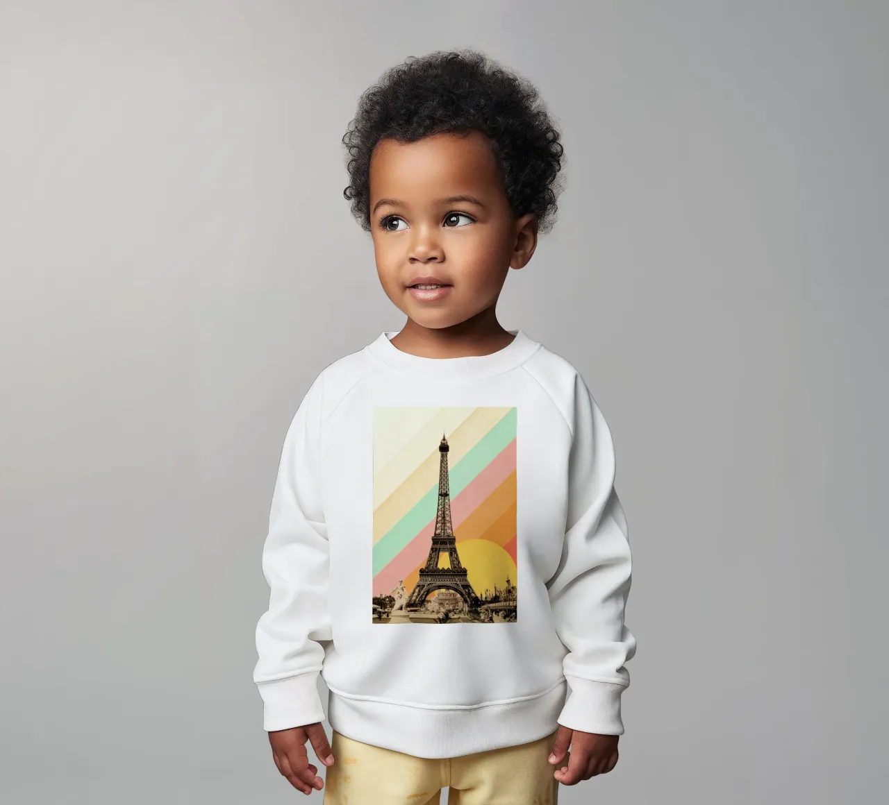 Eiffel Tower Rainbow felpa neonato da Florent Bodart
