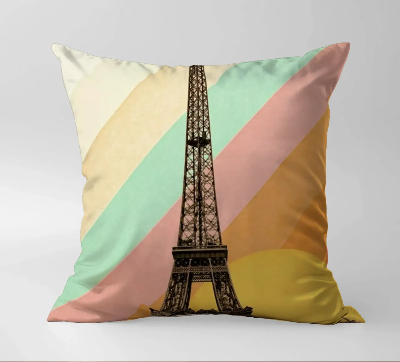 Eiffel Tower Rainbow cuscino da Florent Bodart