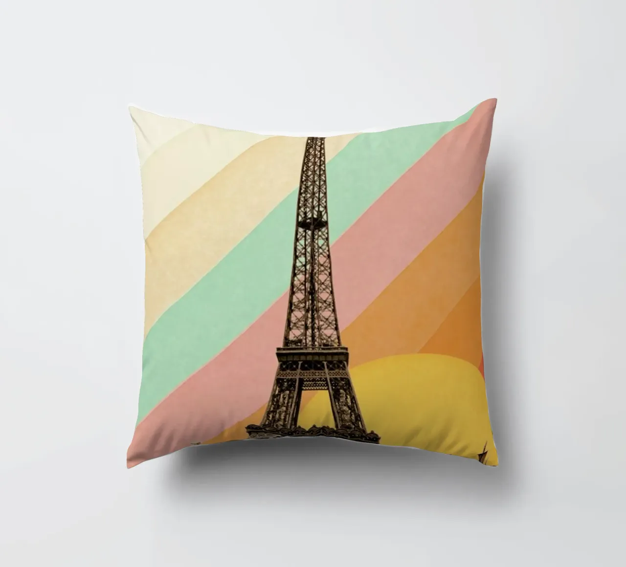 Eiffel Tower Rainbow cuscino da Florent Bodart