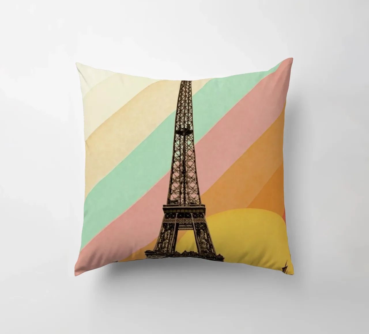 Eiffel Tower Rainbow cuscino da Florent Bodart