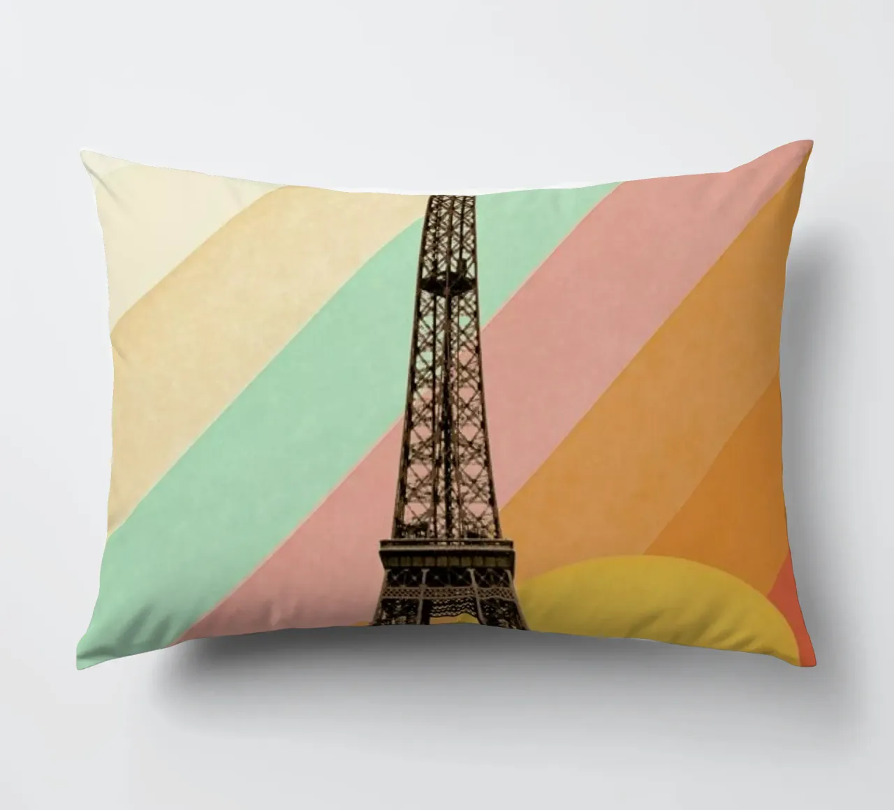 Eiffel Tower Rainbow kussen van Florent Bodart