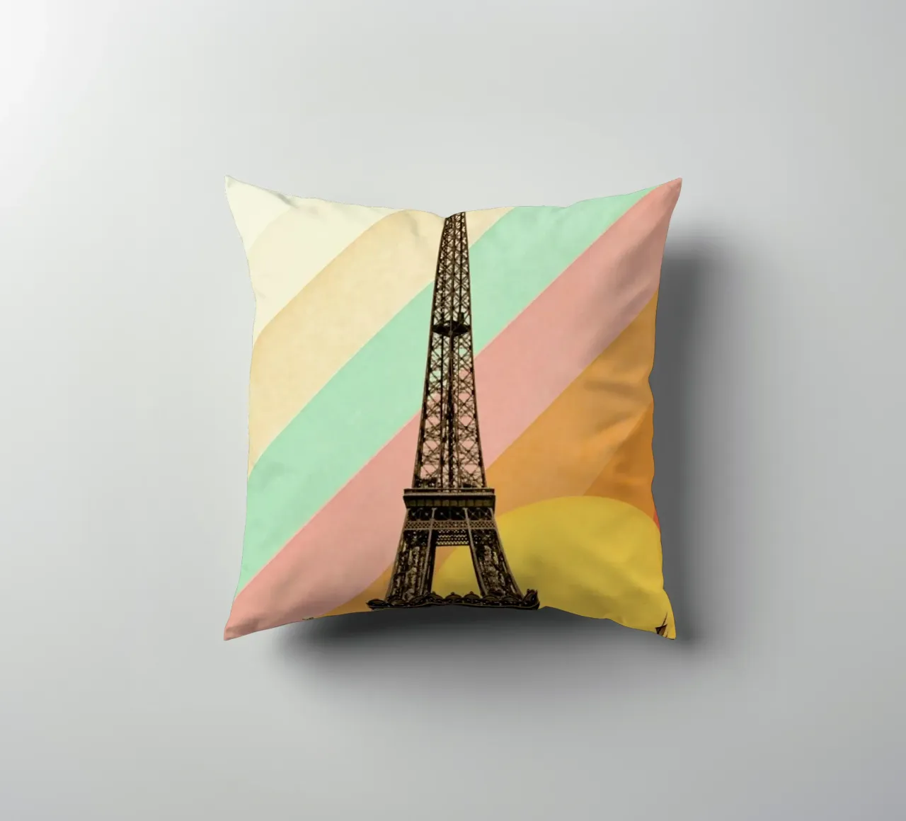 Eiffel Tower Rainbow cuscino da Florent Bodart