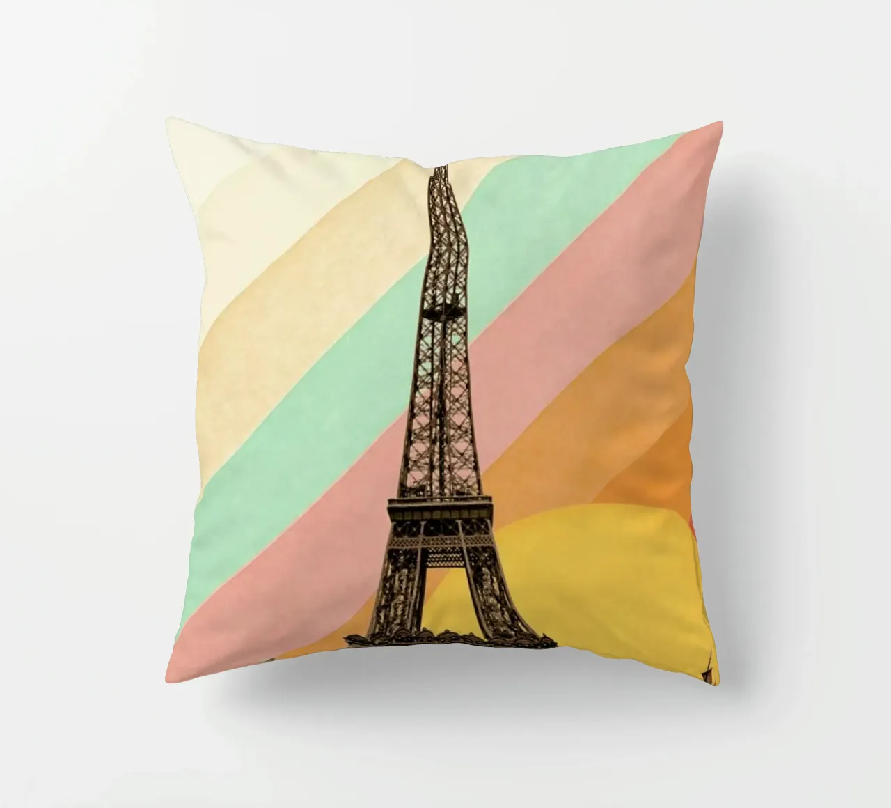 Eiffel Tower Rainbow cuscino da Florent Bodart