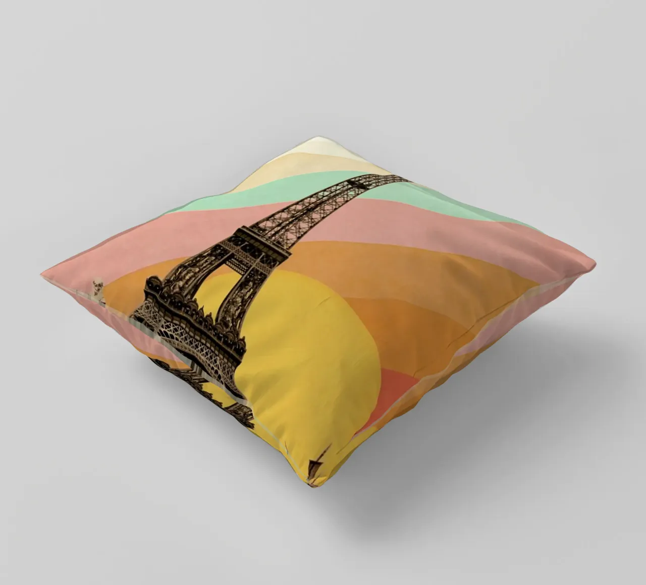 Eiffel Tower Rainbow kussen van Florent Bodart