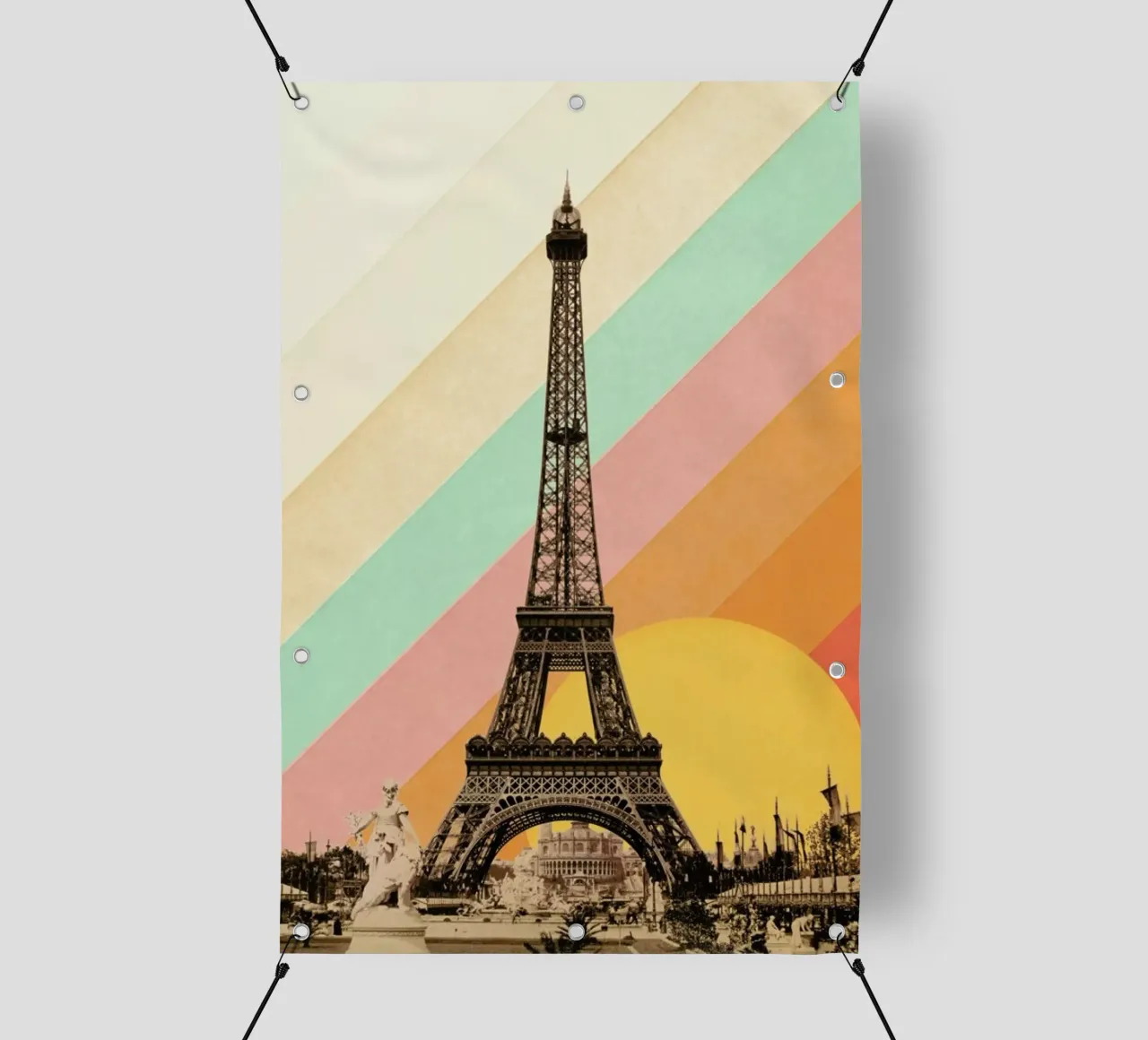 Eiffel Tower Rainbow telo in pvc da Florent Bodart