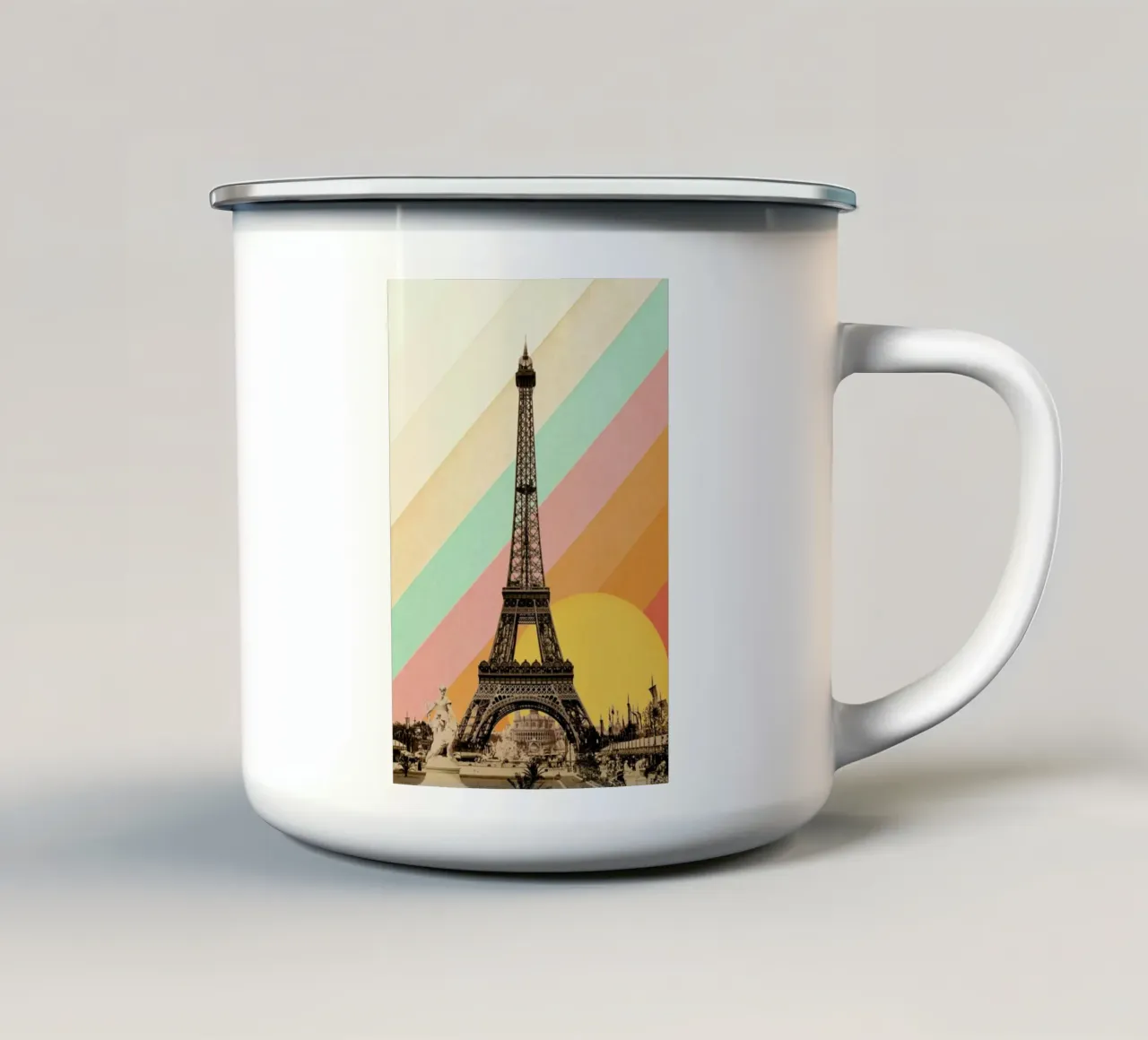 Eiffel Tower Rainbow tazza in smalto da Florent Bodart