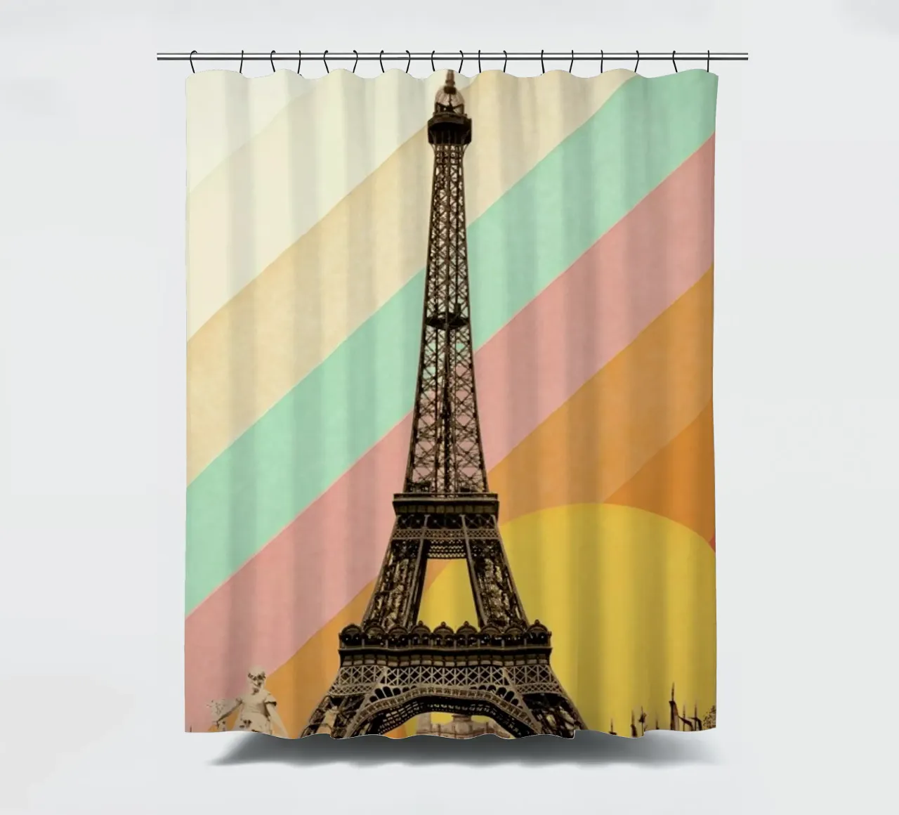 Eiffel Tower Rainbow tenda da doccia da Florent Bodart
