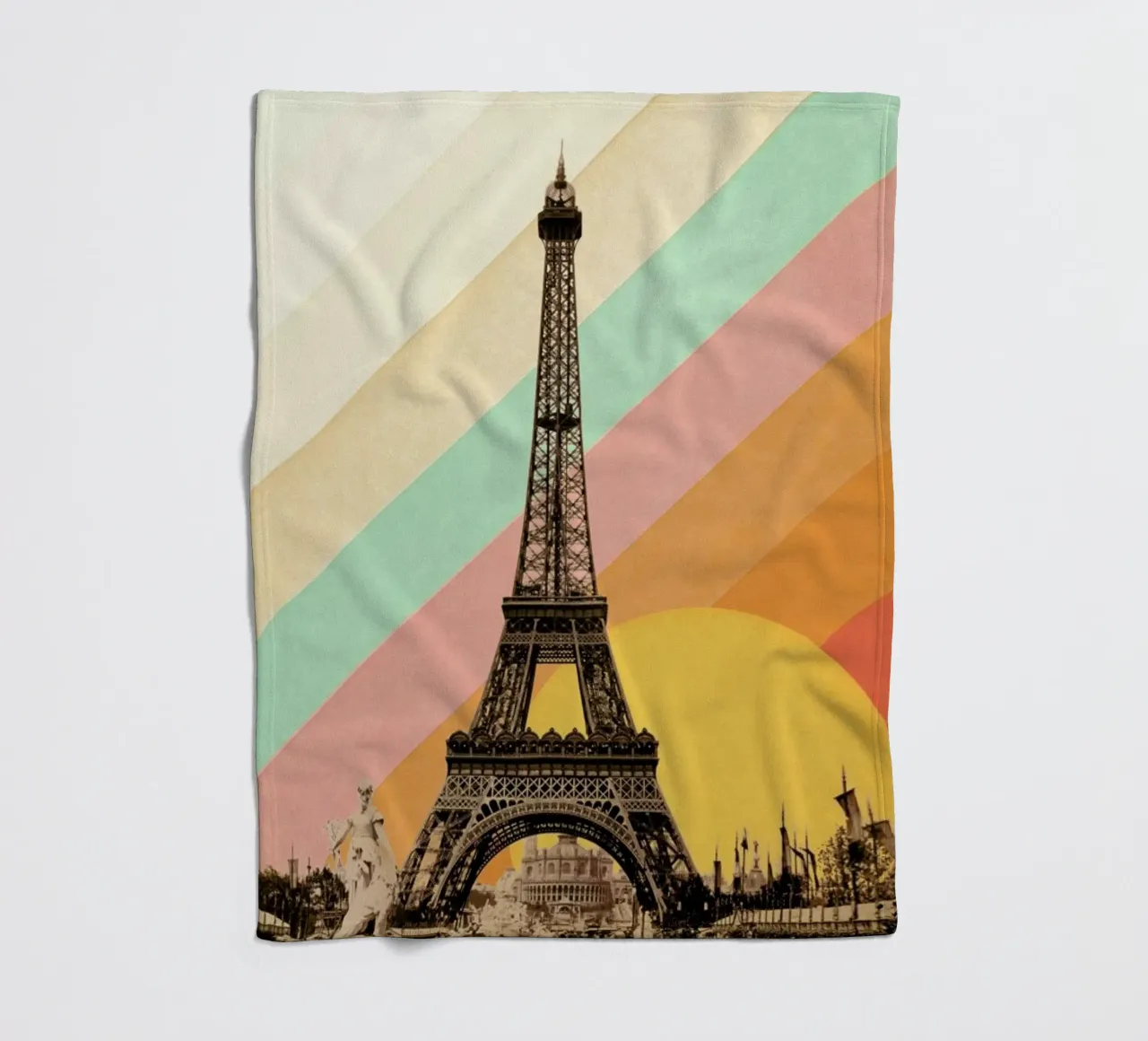 Eiffel Tower Rainbow manta de franela de Florent Bodart