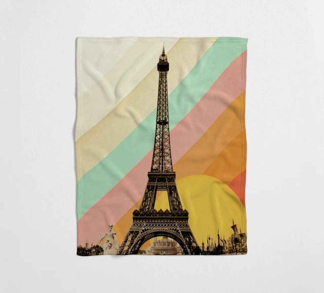 Eiffel Tower Rainbow manta de franela de Florent Bodart