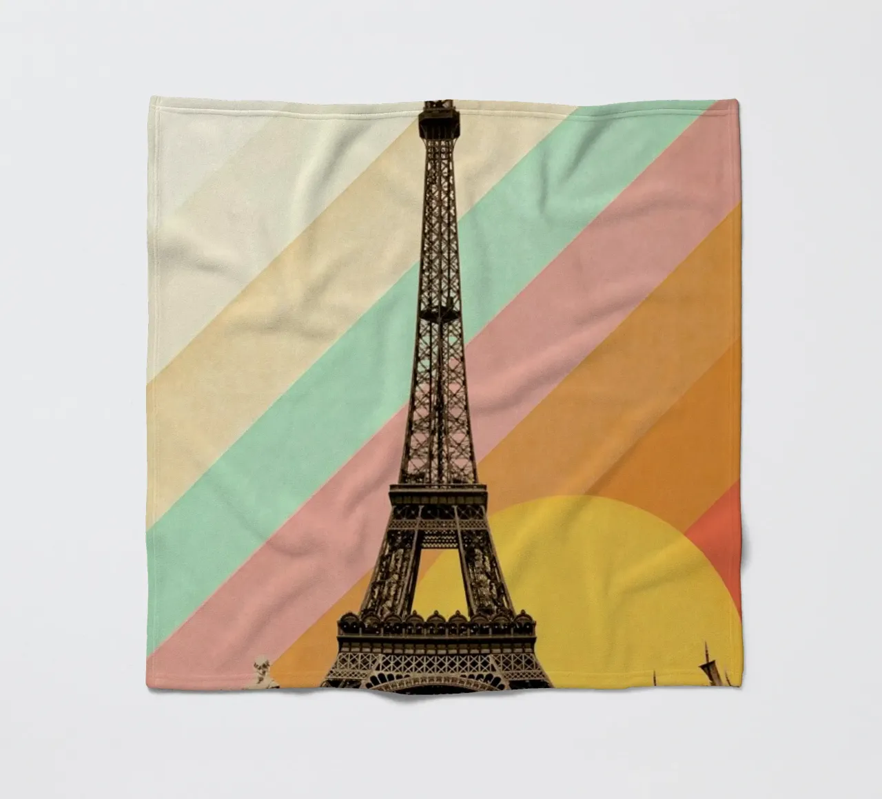 Eiffel Tower Rainbow manta de franela de Florent Bodart