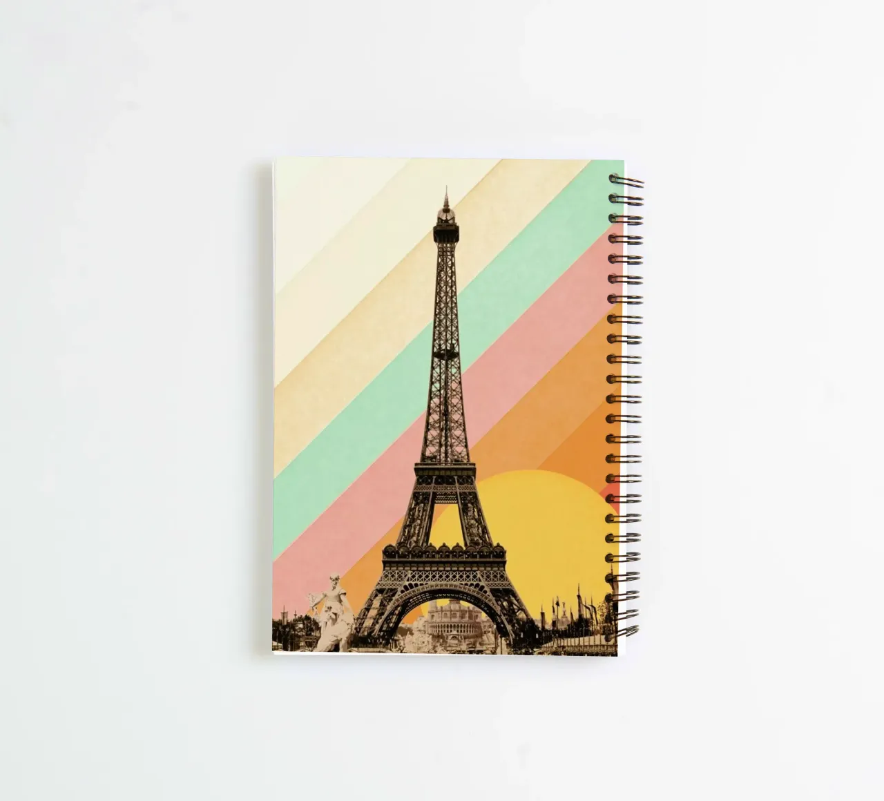 Eiffel Tower Rainbow spiral notebook by Florent Bodart