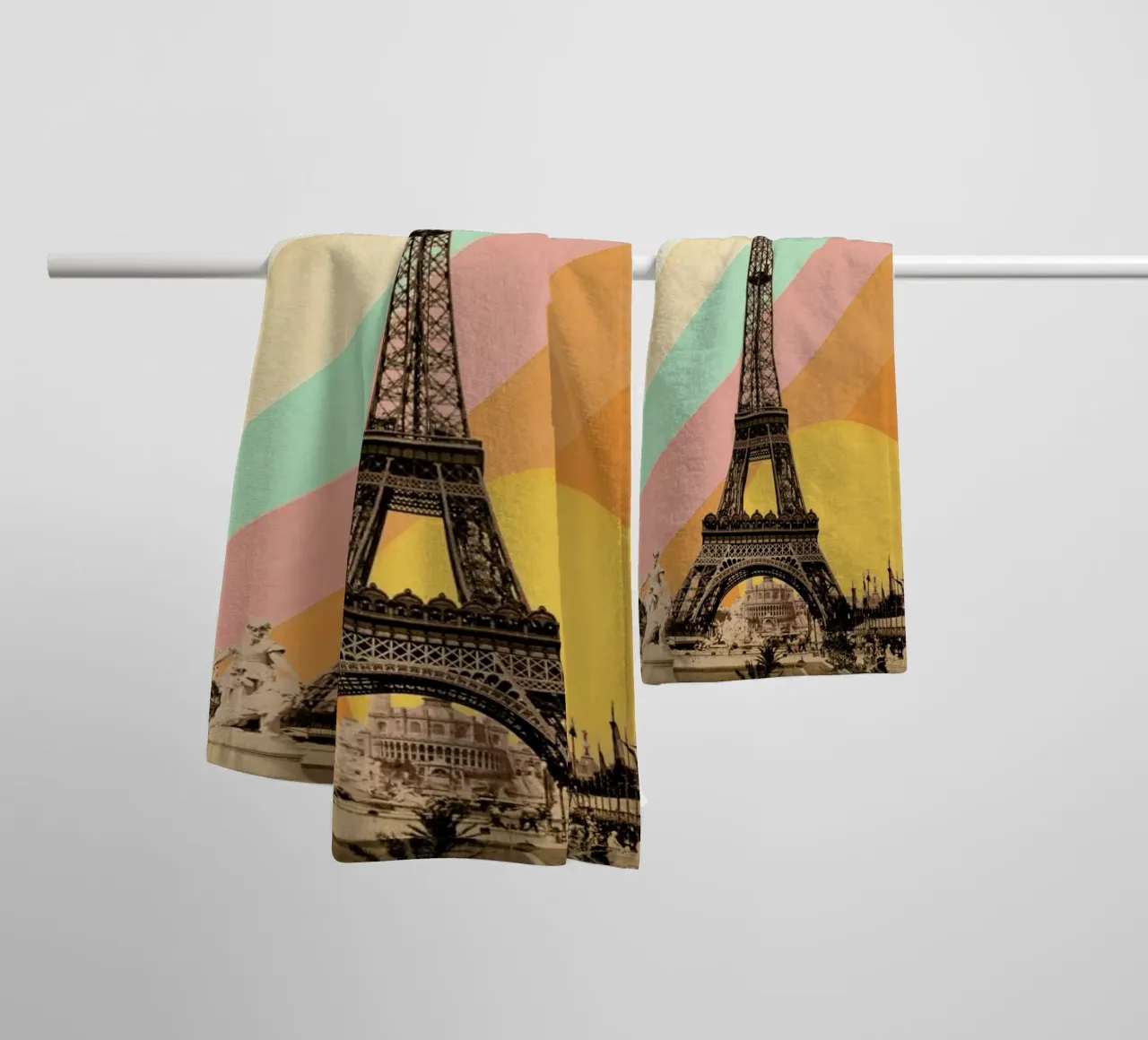Eiffel Tower Rainbow asciugamano da bagno da Florent Bodart