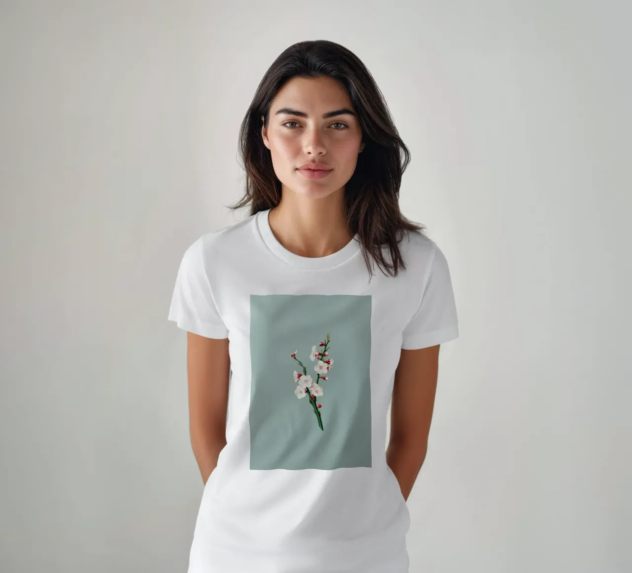 Illustrazione di fiori retrò t-shirt da diedrich