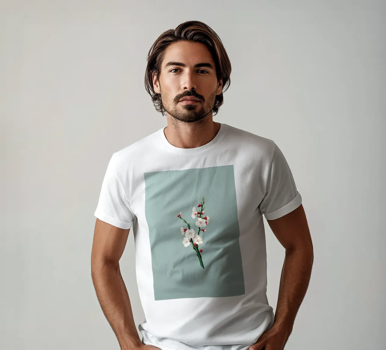 Illustrazione di fiori retrò t-shirt da diedrich