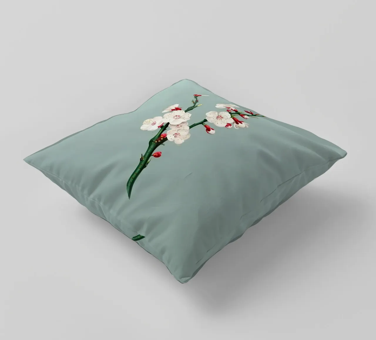 Retro Flower Illustration decorative cushion by diedrich
