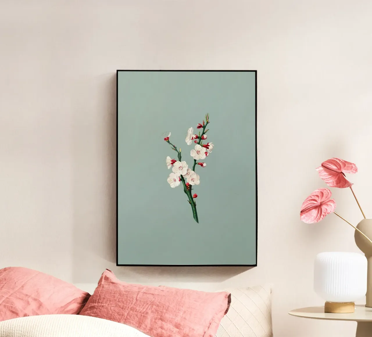 Illustrazione di fiori retrò plexiglass da diedrich