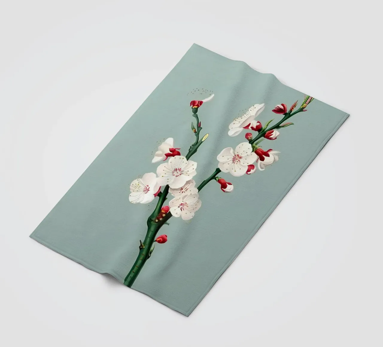 Illustrazione di fiori retrò coperta in pile da diedrich