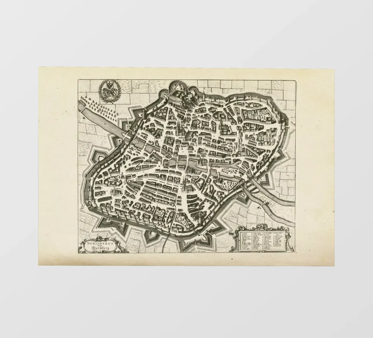 Nürnberg, Germany, 1695-1728 pellicola backlit da Artokoloro Quint Lox Ltd