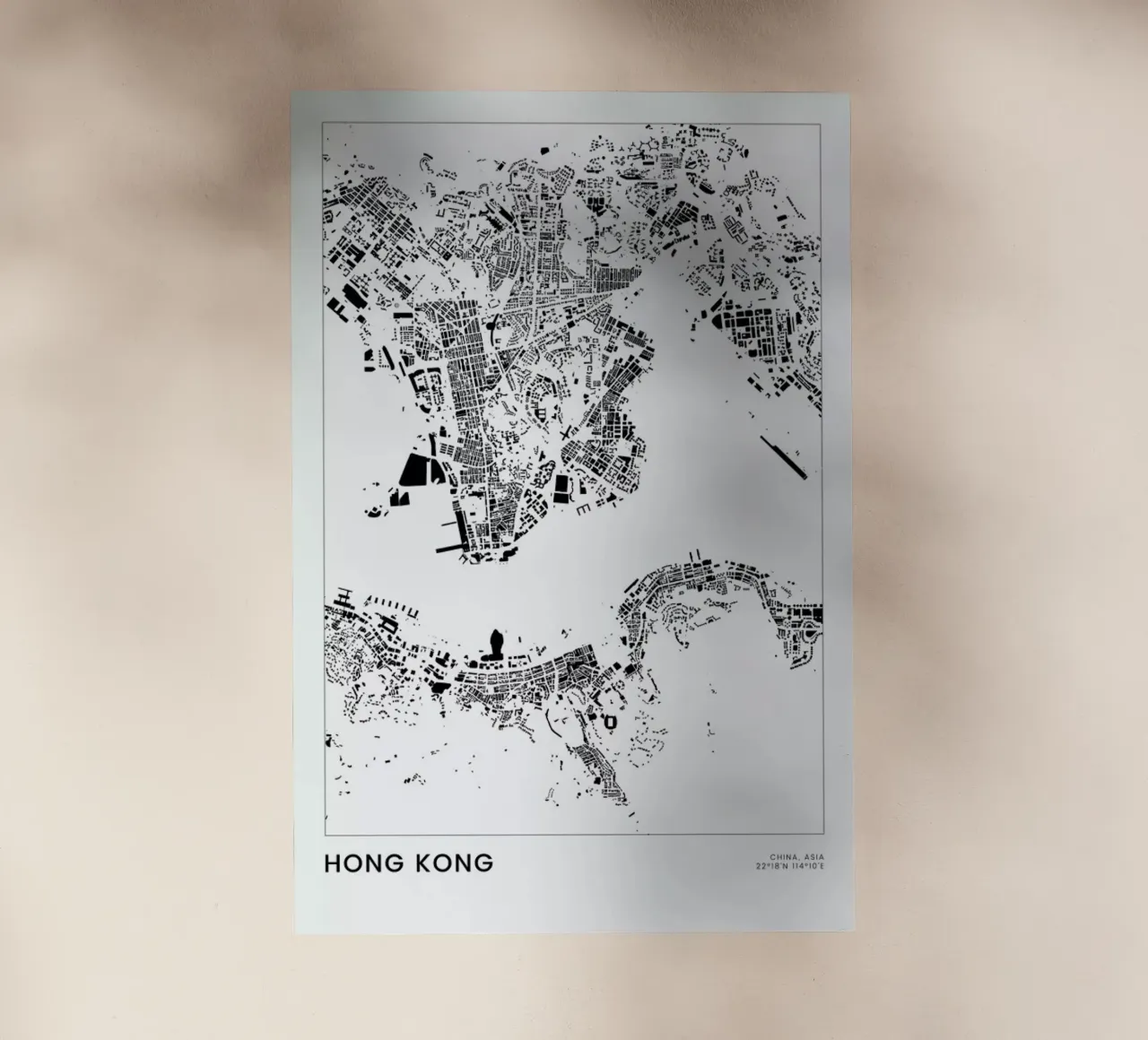 Hong Kong pellicola backlit da The Cartography Collection