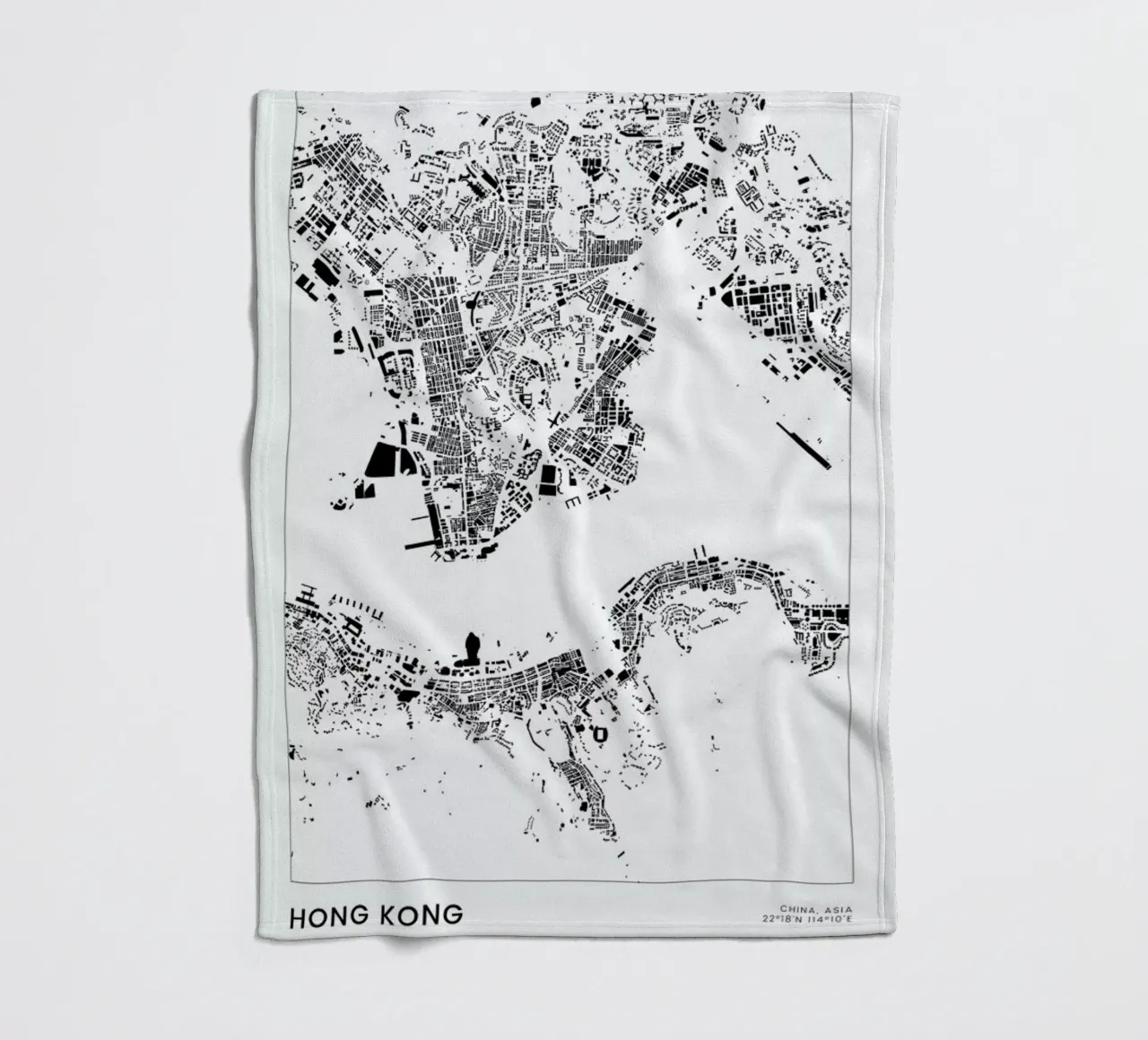 Hong Kong coperta in pile da The Cartography Collection