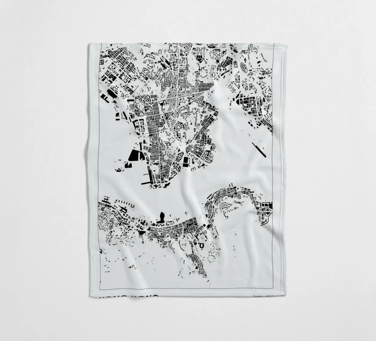 Hong Kong coperta in pile da The Cartography Collection