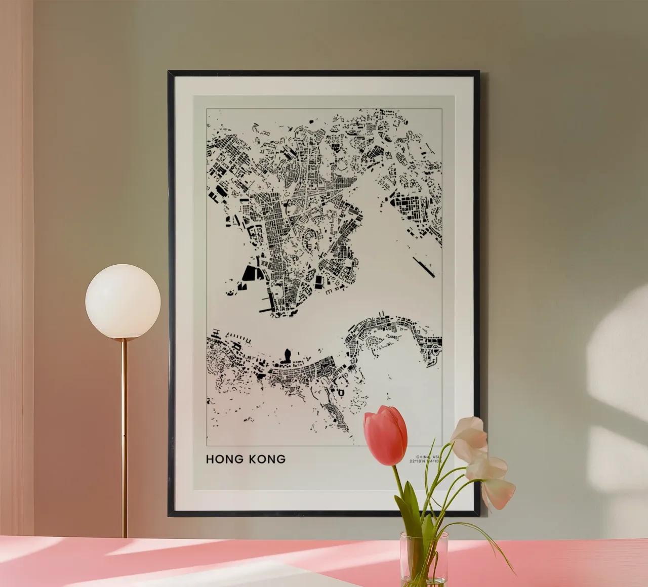 Hong Kong carta hahnemühle da The Cartography Collection