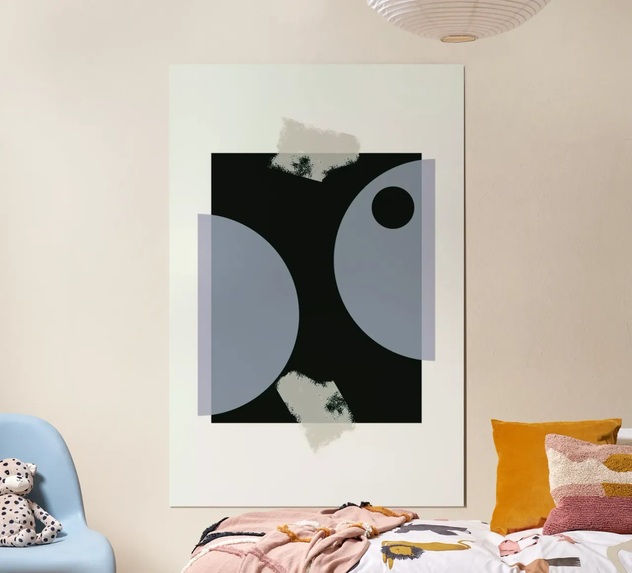 Blue & Green poster con telaio in legno da Nordic Creators