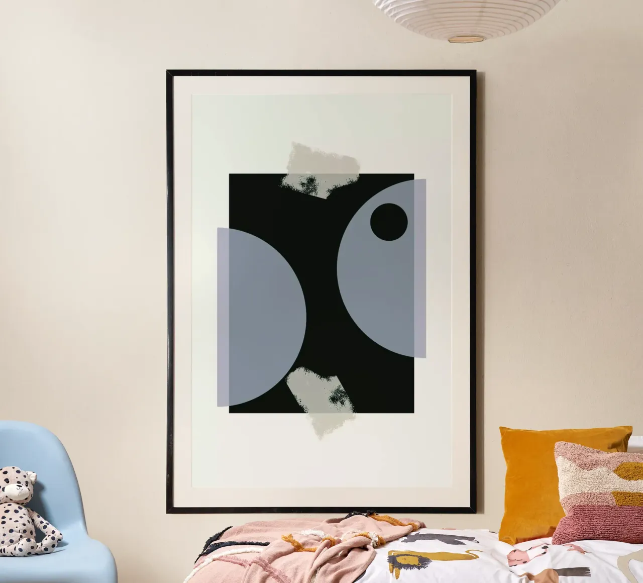 Blue & Green poster con telaio in legno da Nordic Creators