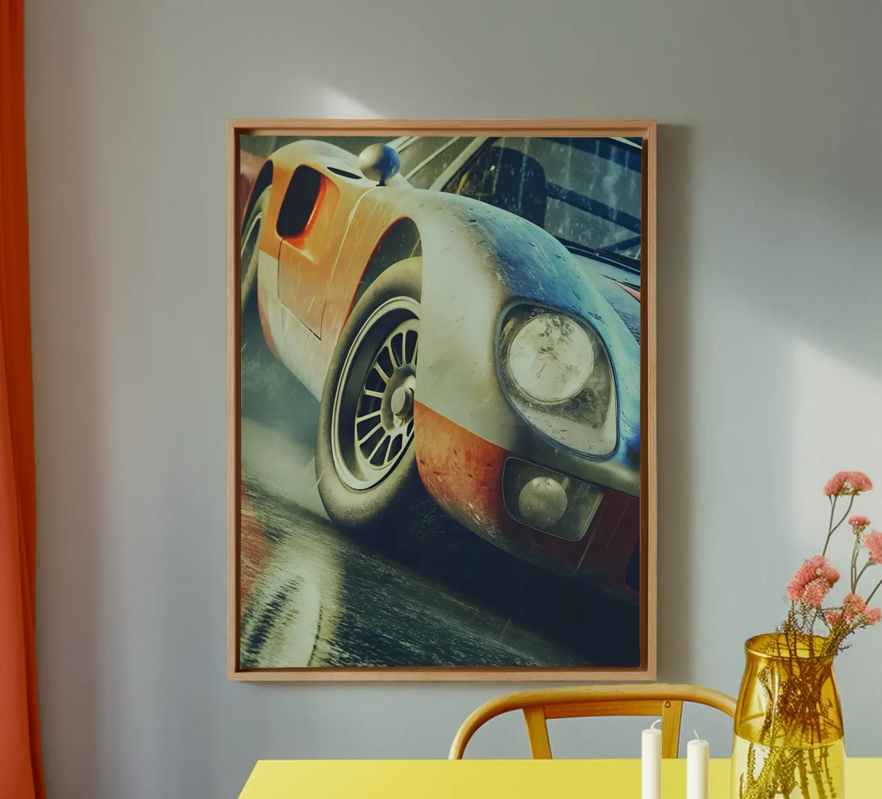 Auto rijden canvas met Baklijst van CAR EDITION