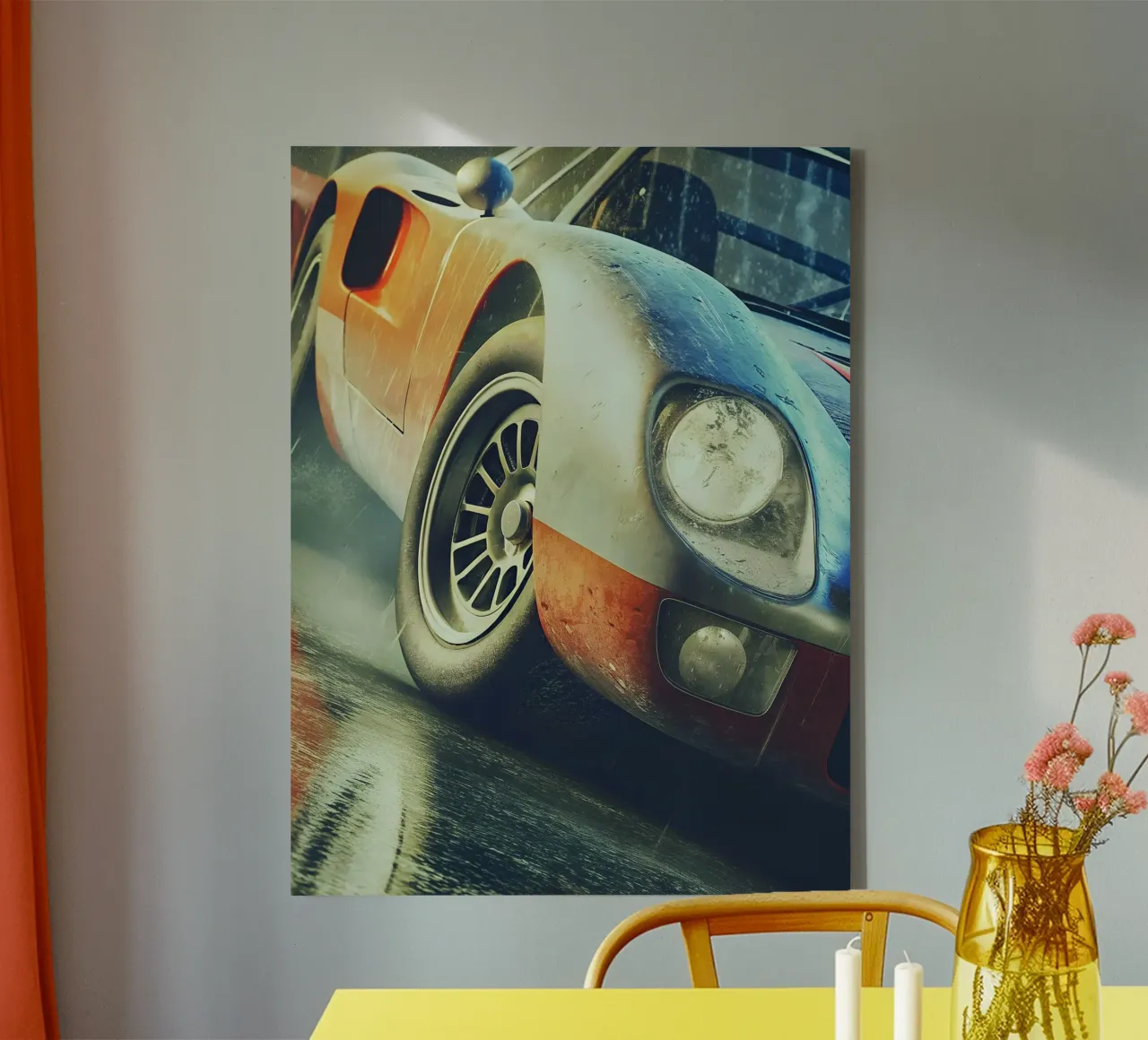Auto rijden canvas met Baklijst van CAR EDITION